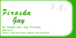 piroska gay business card